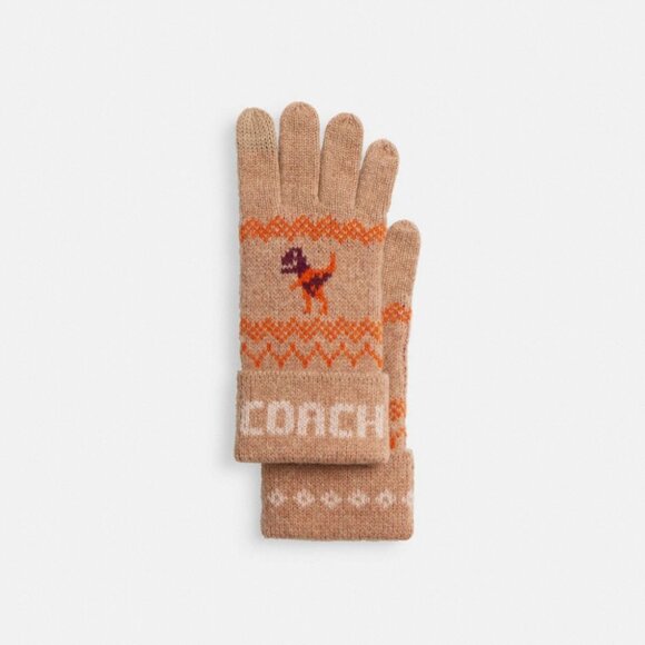 Rexy Fair Isle Print Knit Gloves - Picture 1 of 1